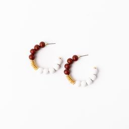 Earrings Kelly, Crimson &amp; White M