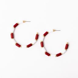 Earrings Cara, Crimson &amp; White L