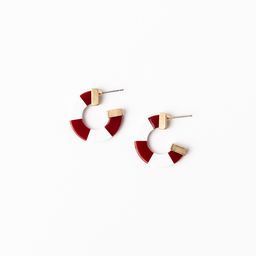 Earrings Melody, Crimson &amp; White S