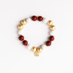 Bracelet Nori, Crimson &amp; White