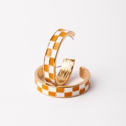 Earrings Sunny, Orange &amp; White M