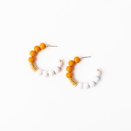 Earrings Kelly, Orange &amp; White M