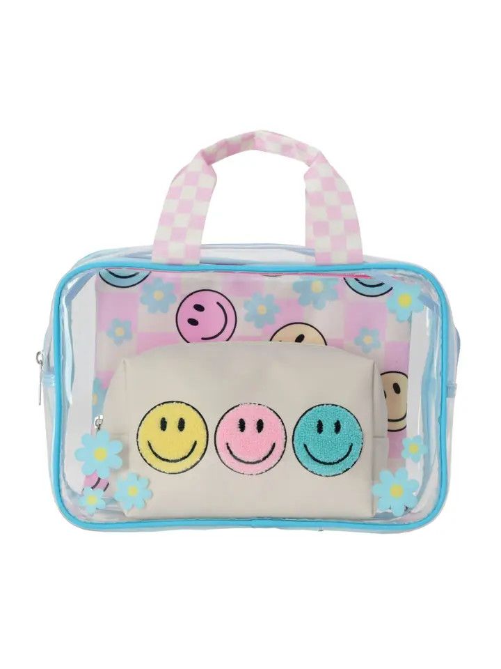 Cosmetic Bag Trio, Happy Check