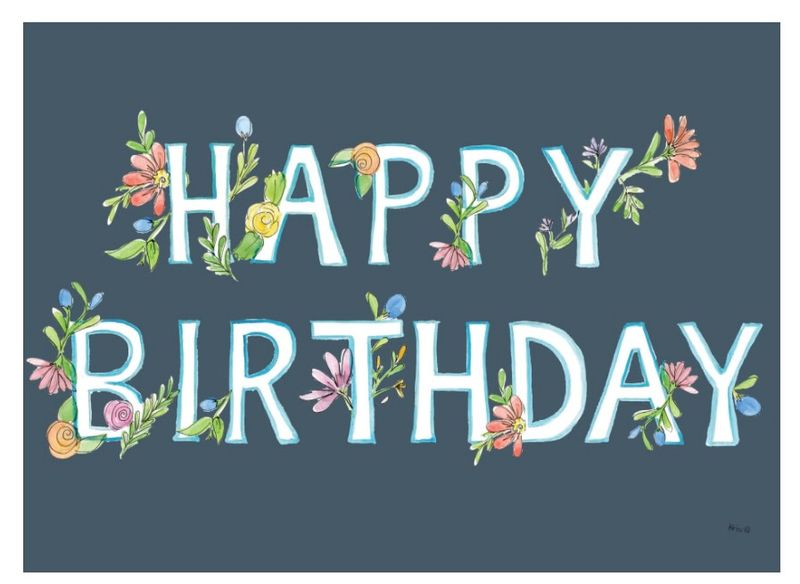 Card, Floral Letters BC483