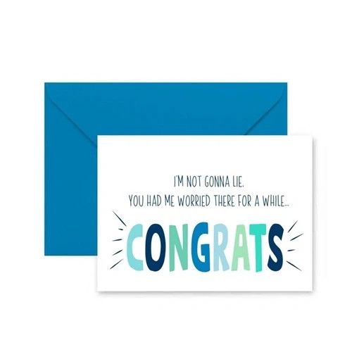 Greeting Card, Worried Congrats