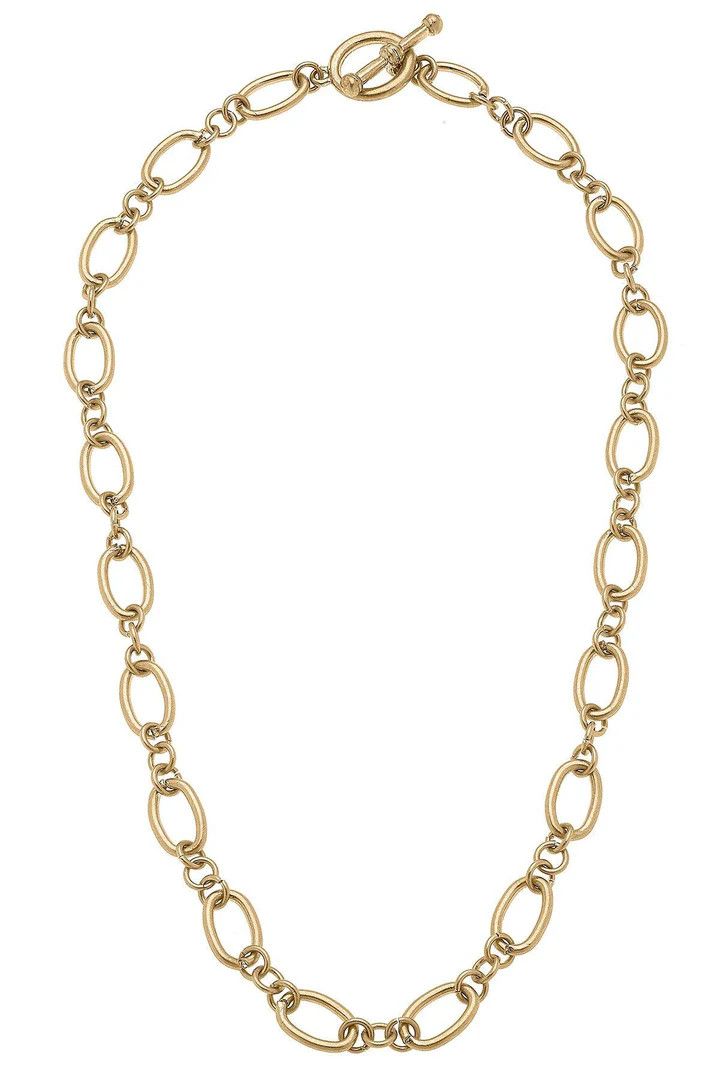 Charlotte Chain Necklace, Worn Gold