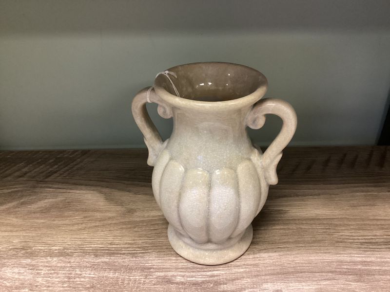 8in Handled Fluted Vase