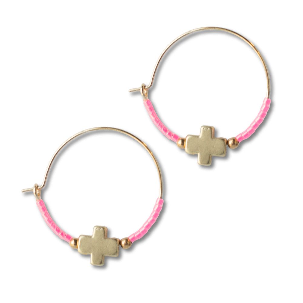 Faithful Earring-Hot Pink