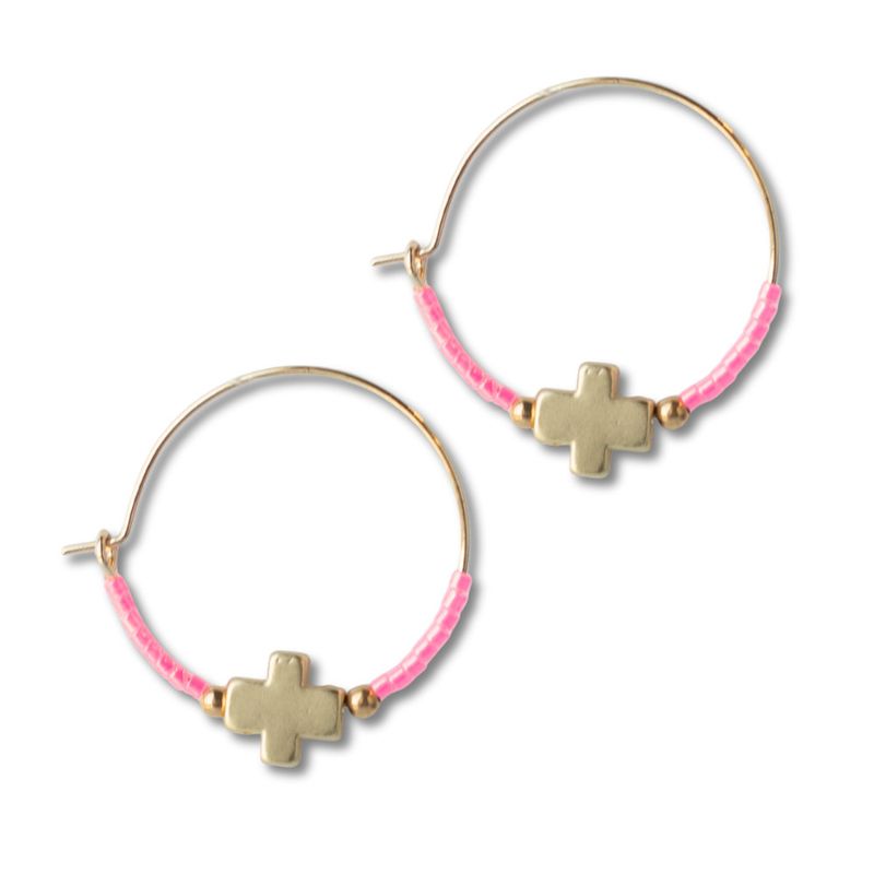 Faithful Earring-Hot Pink