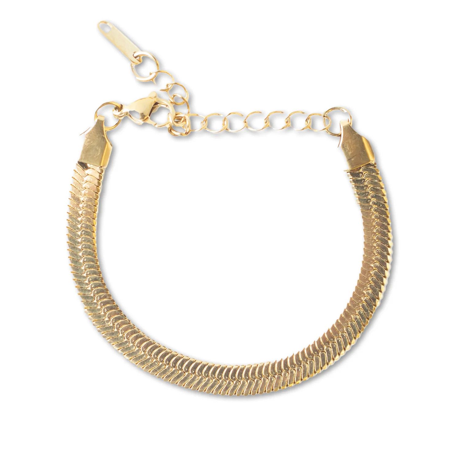 Gilded Bracelet Herringbone-Wide