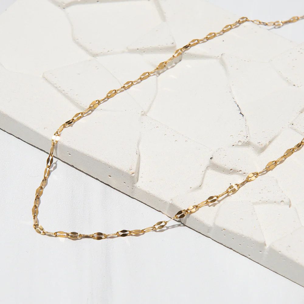Gilded Necklace Dapped-16in