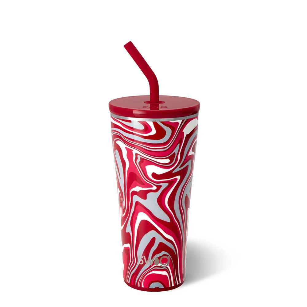 32oz Straw Tumbler Fanzone Crimson