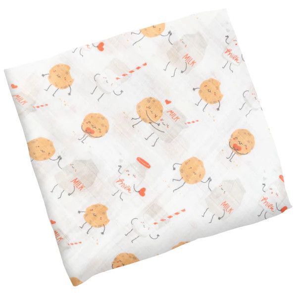 Muslin Blanket, Milk and Cookies