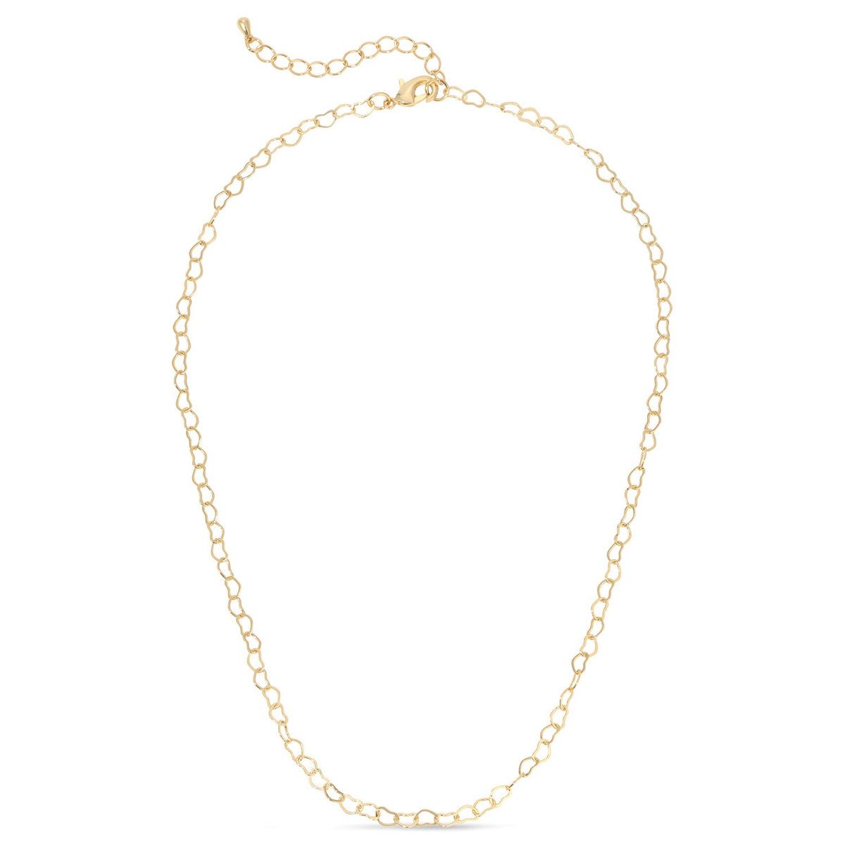 Gold Love Unconditionally, Heart Chain Necklace