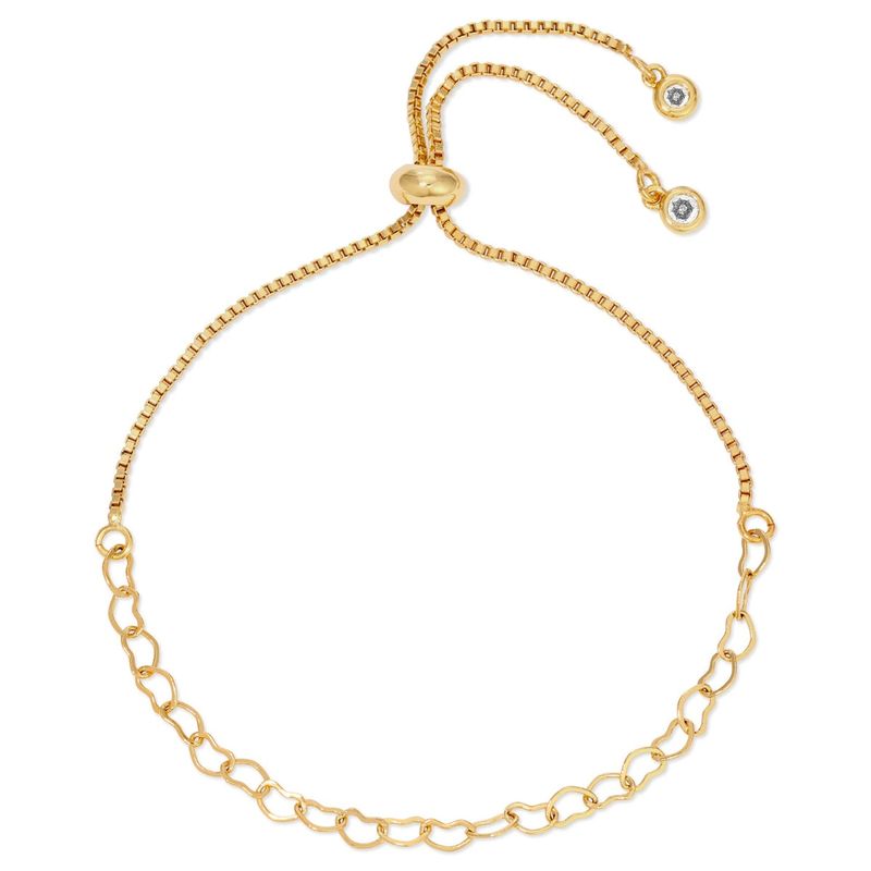 Gold Love Unconditionally Heart Linked Pulley Bracelet