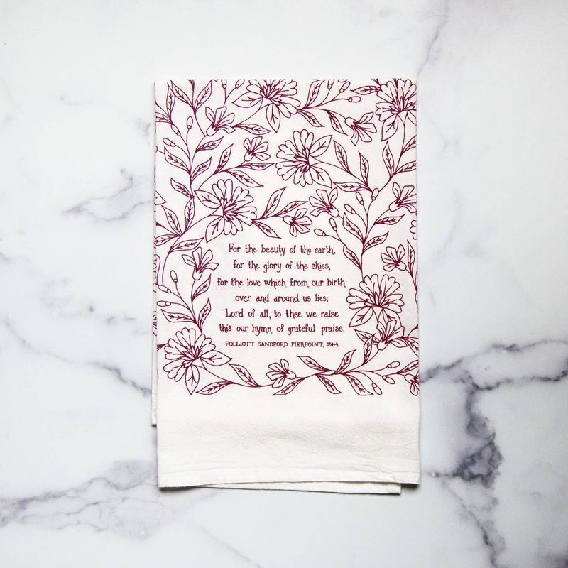 Hymn Tea Towel, For The Beauty