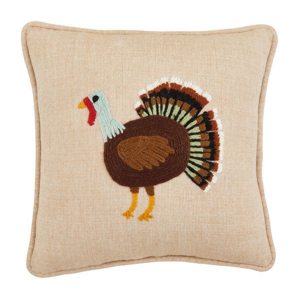 Turkey Mini Embroidery Pillow