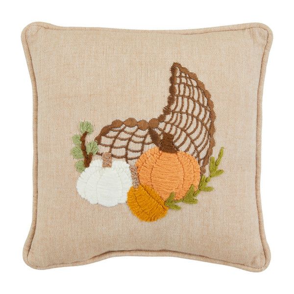 Cornucopia Mini Embroidery Pillow