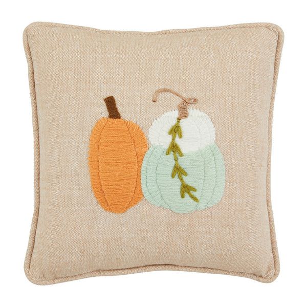 Triple Pumpkin Mini Embroidery Pillow