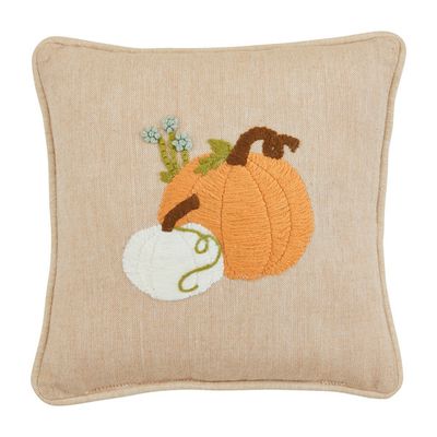 Double Pumpkin Mini Embroidery Pillow