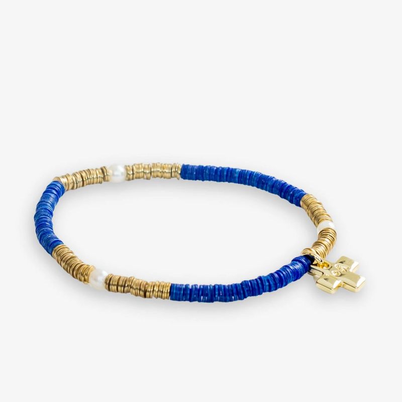 Rory Gold with Pearls Bracelet Lapis