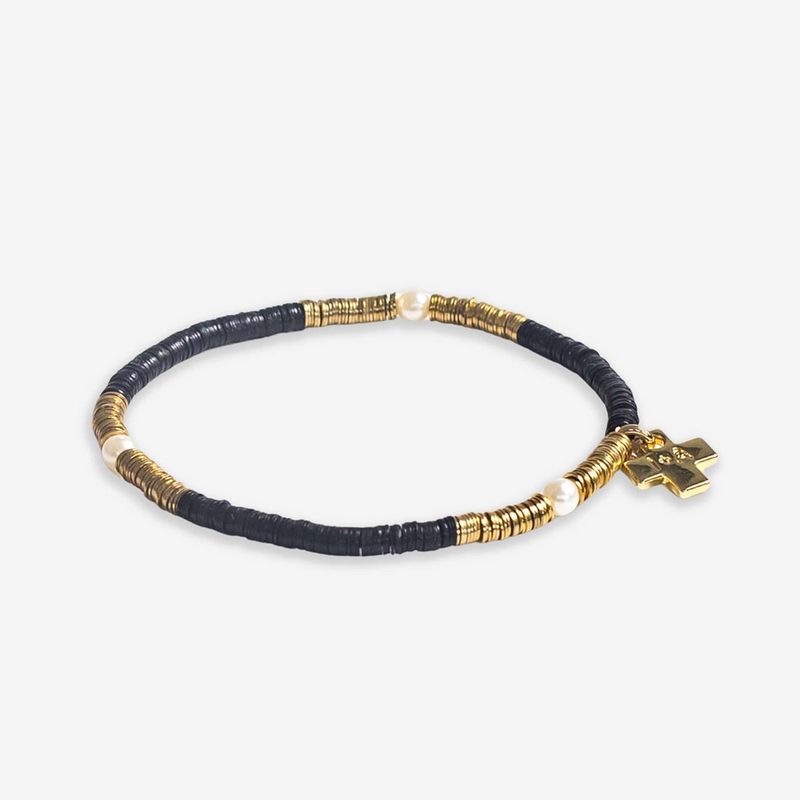 Rory Gold with Pearls Bracelet Black