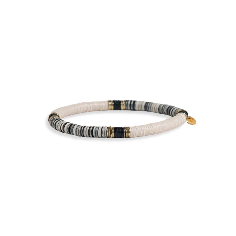 Grace One Color Multi Mix Stretch Bracelet Black-White
