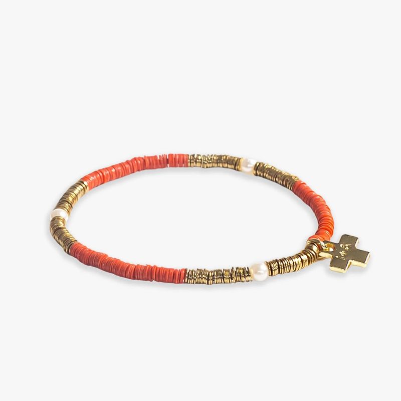 Rory Gold with Pearls Bracelet Coral