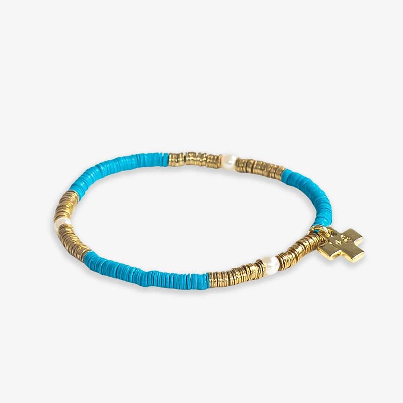 Rory Gold with Pearls Bracelet Turquosie