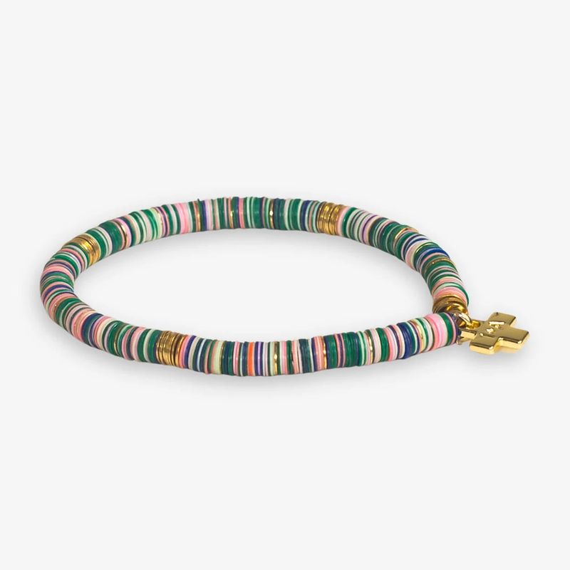 Grace Multi Mix Stretch Bracelet Kelly Green