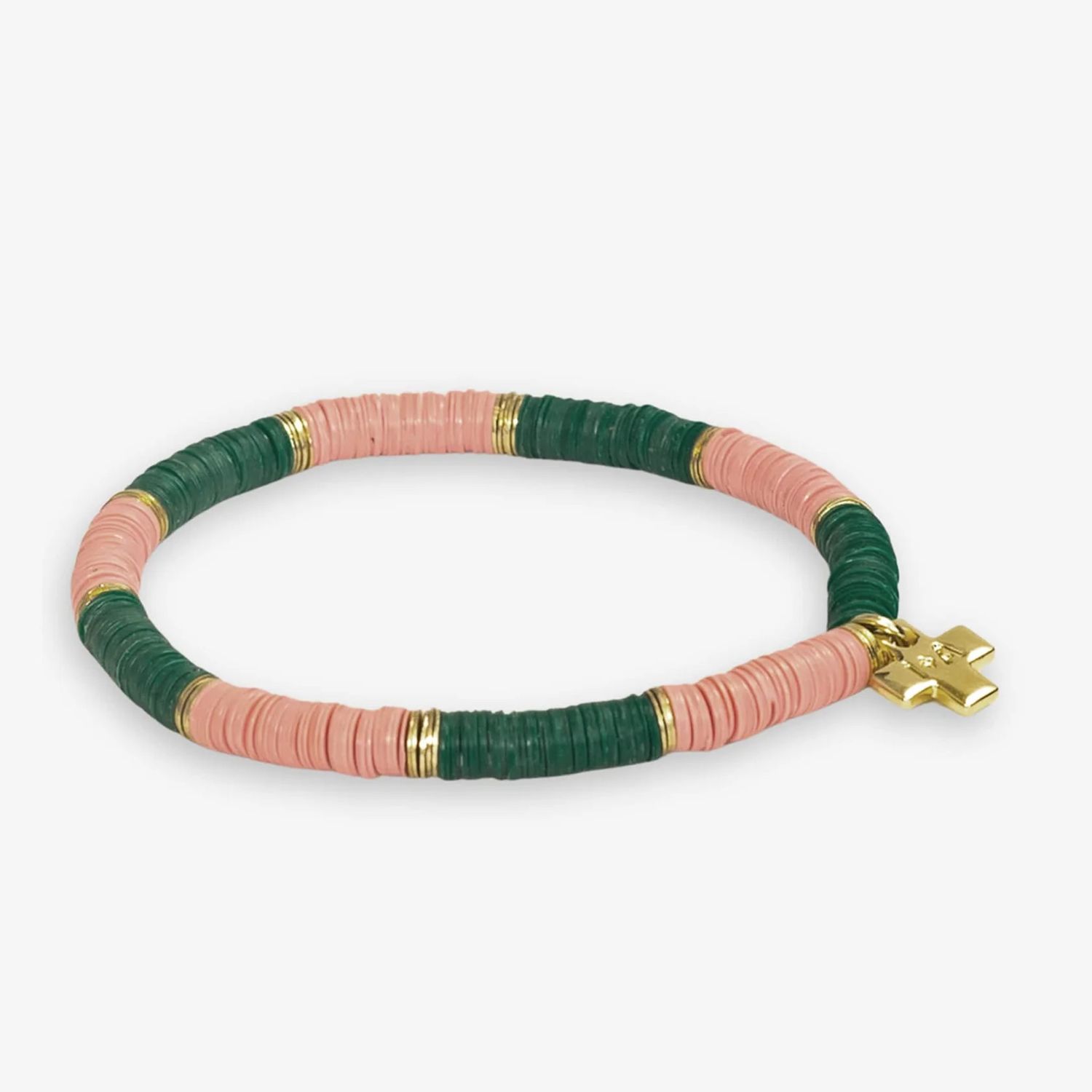 Grace Two Color Block Bracelet Kelly Green/Pink