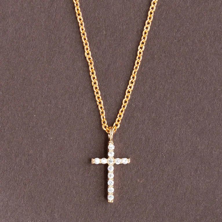 Cross CZ Necklace
