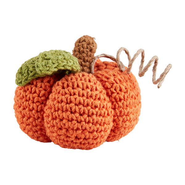 Mini Crochet Double Leaf Pumpkin