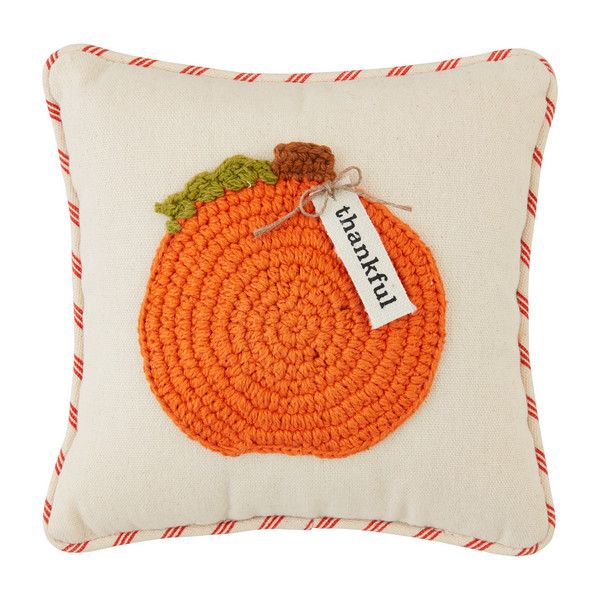 Pumpkin Thanksgiving Crochet Pillow
