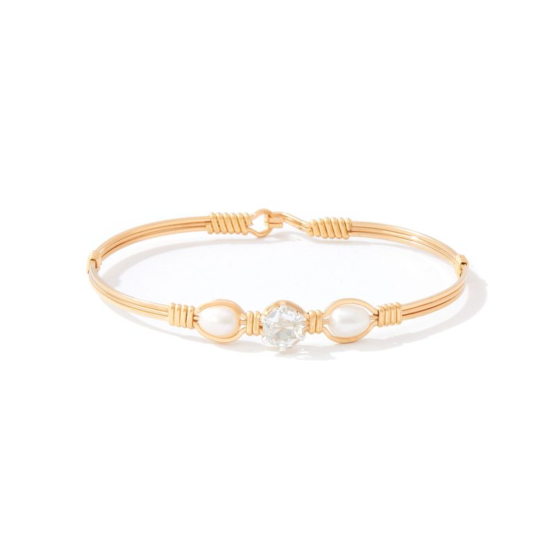 Puppy Love Bracelet All Gold - White Topaz 7.0