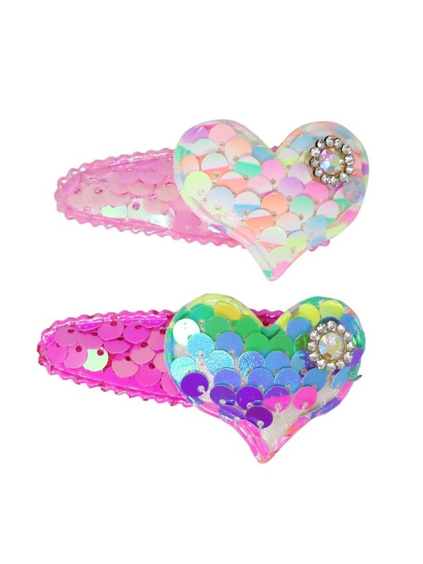 Sequin Heart Shape Hair Clip