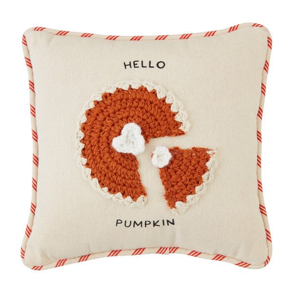 Pie Thanksgiving Crochet Pillow