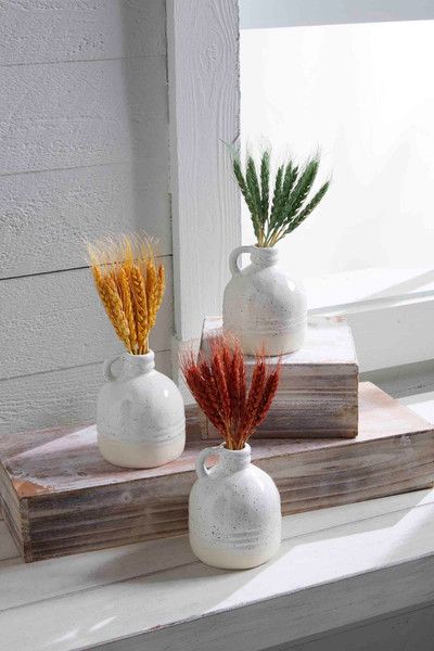 Green Wheat Bundle Vase Set