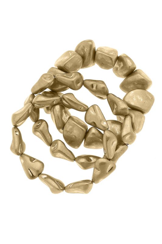 Lagos Molton  Metal Stretch bracelets set of 3