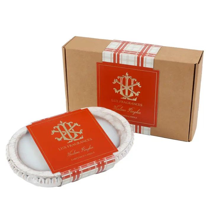 3 Wick Dough Bowl Gift Box, Heirloom Pumpkin