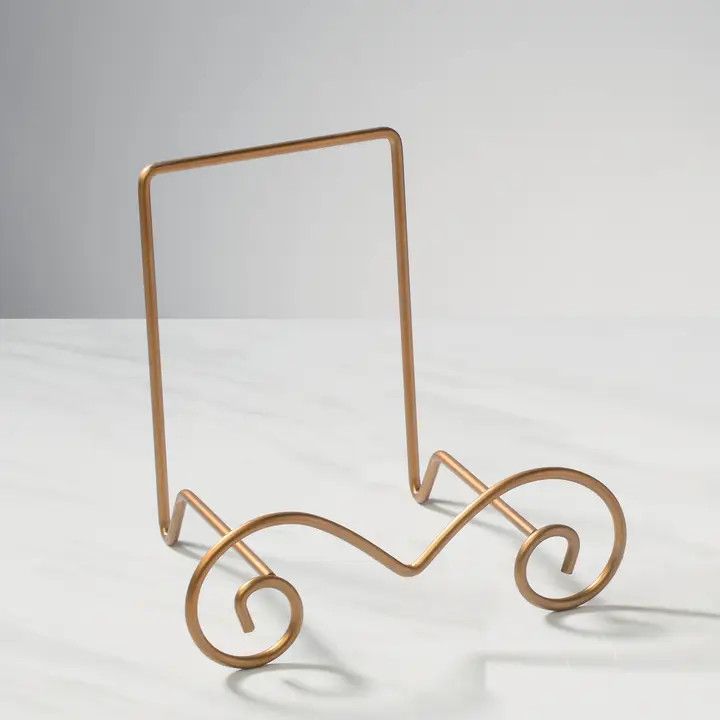 Large Stratford Metal Bowl Easel, Gold