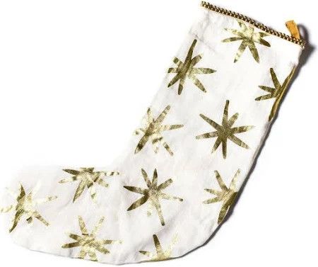 Stocking, Gold Star Pattern
