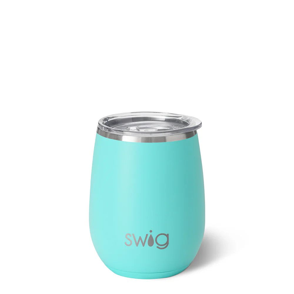 14oz Stemless Wine, Matte Aqua