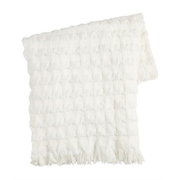 Soft Waffle Throw Blanket, White