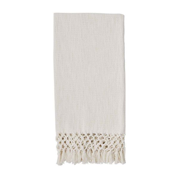 White Macrame Throw Blanket
