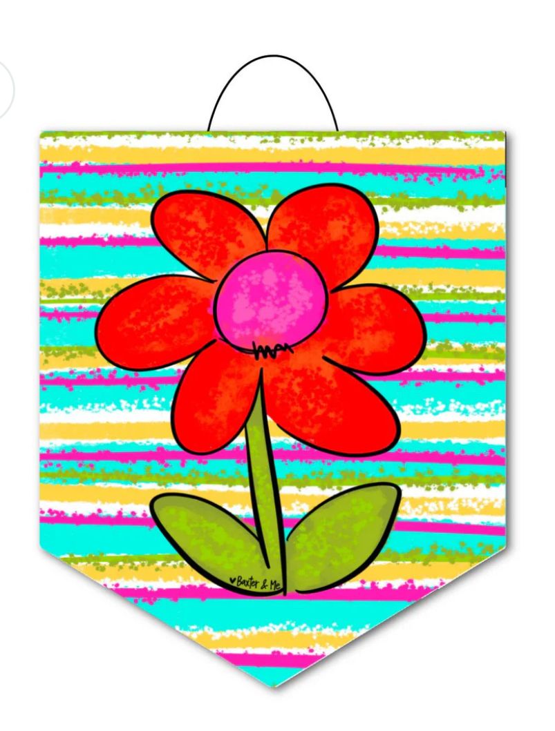 Door Hanger, Colorful Flower