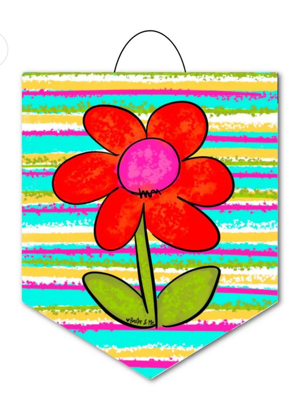 Door Hanger, Colorful Flower