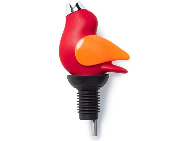 ChirpyTop Wine Pourer, Red/Orange