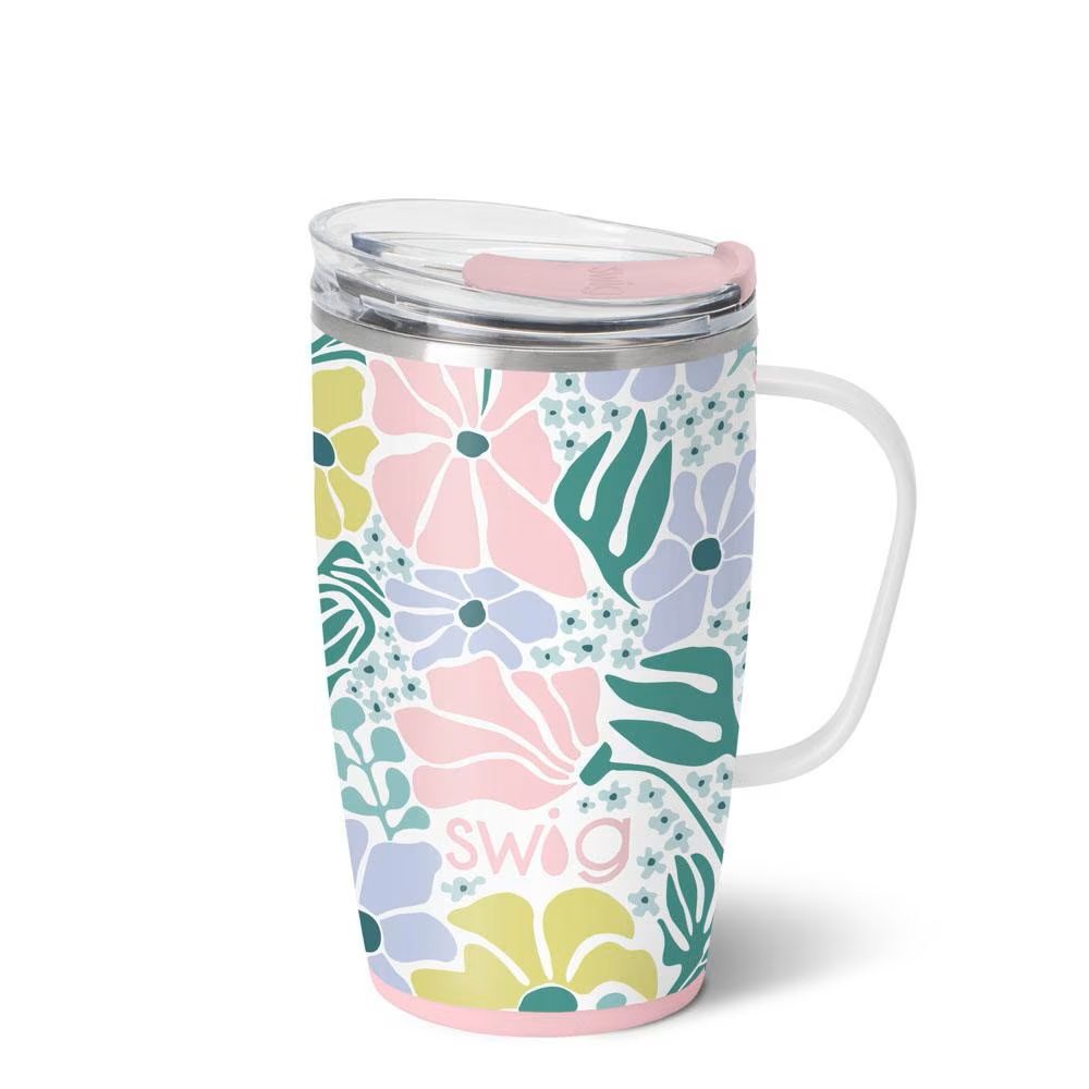 18oz Travel Mug, Garden Party