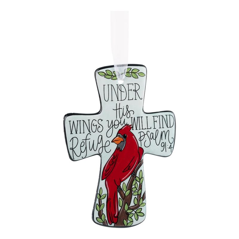 Under His Wings Red Bird Cross